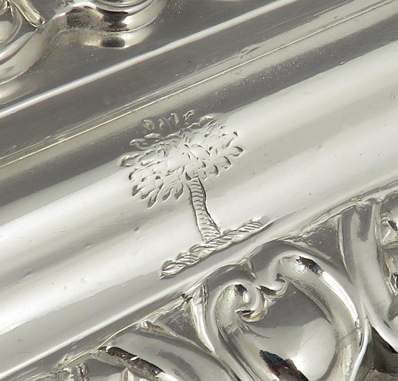 George III Cast Sterling Silver Candlesticks - JH Tee Antiques