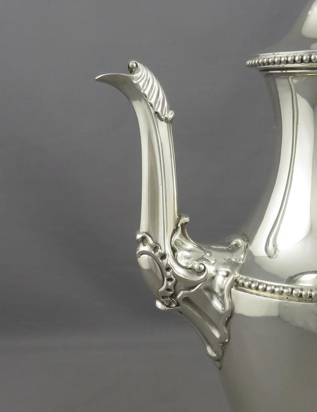 George III Sterling Silver Coffee Pot - JH Tee Antiques