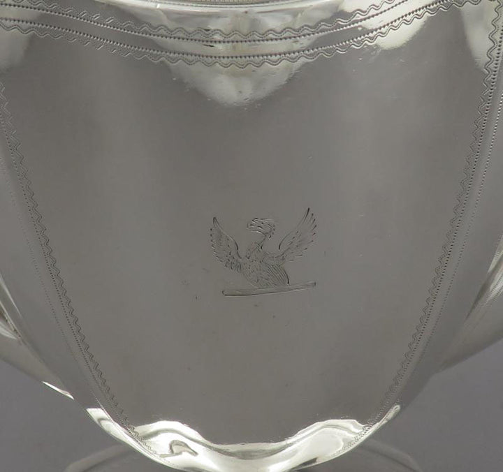 George III Sterling Silver Coffee Pot - JH Tee Antiques