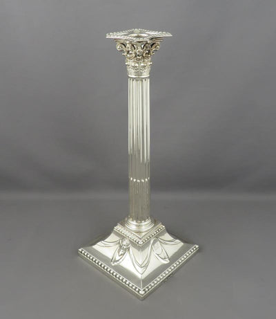 George III Silver Candlesticks - JH Tee Antiques