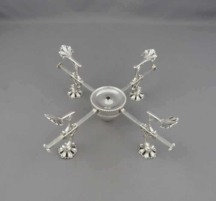 George III Silver Dish Cross - JH Tee Antiques