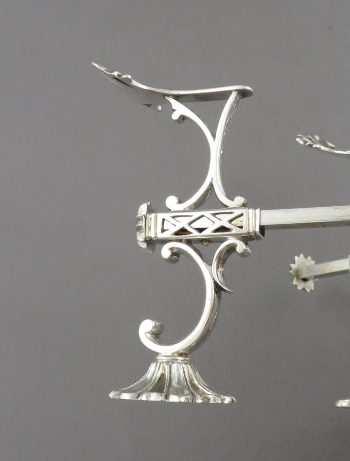 George III Silver Dish Cross - JH Tee Antiques