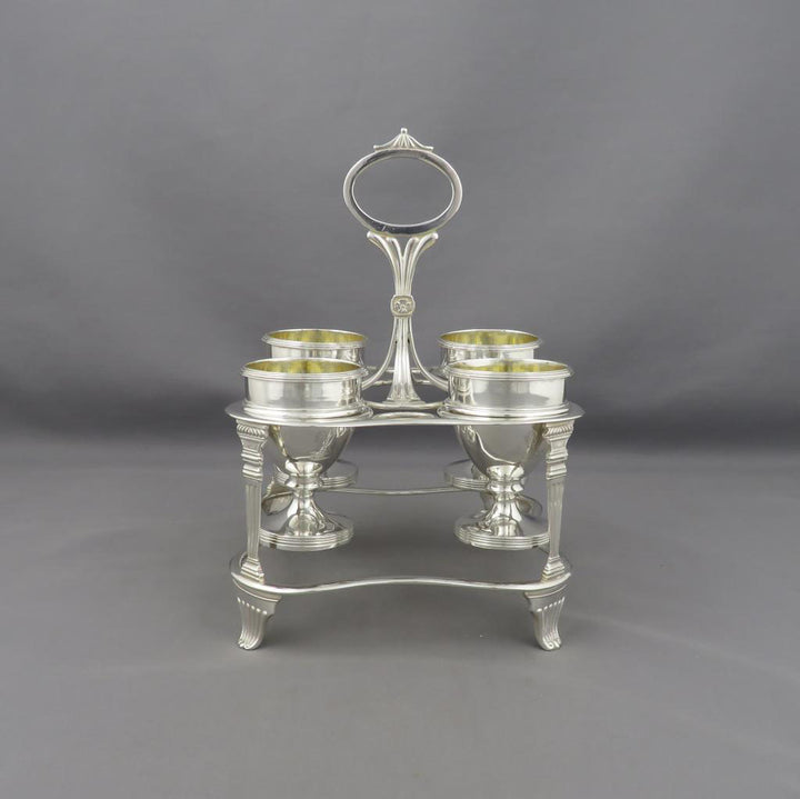 George III Sterling Silver Egg Cruet - JH Tee Antiques