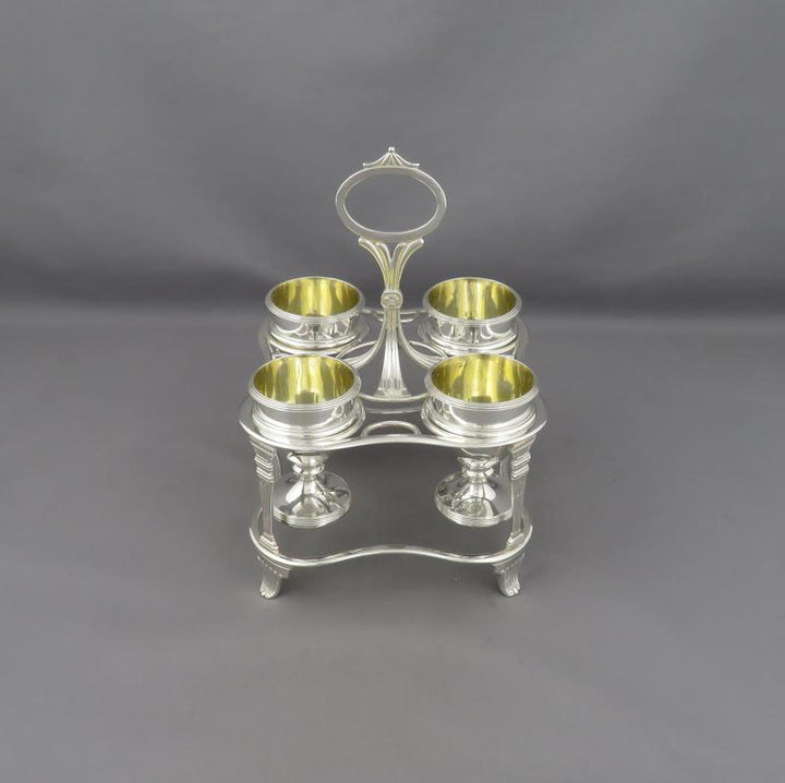 George III Sterling Silver Egg Cruet - JH Tee Antiques