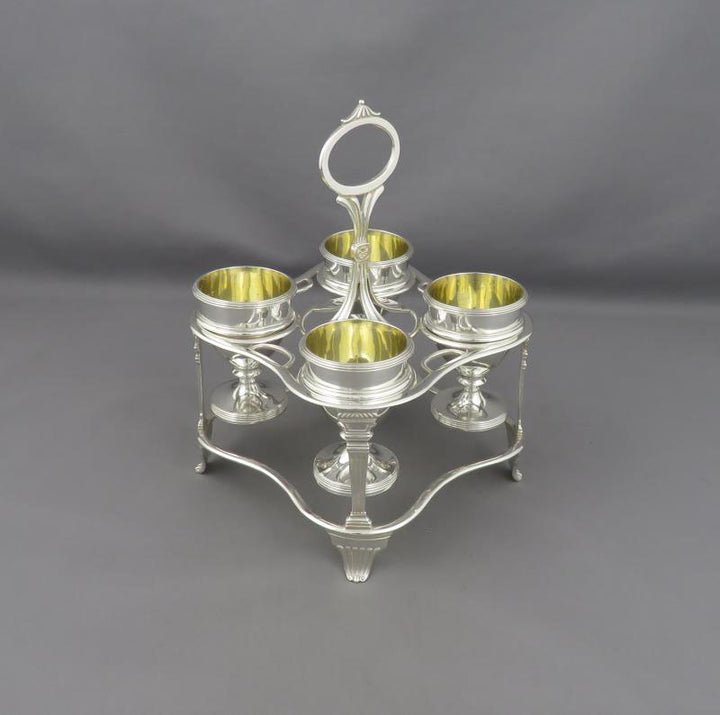 George III Sterling Silver Egg Cruet - JH Tee Antiques