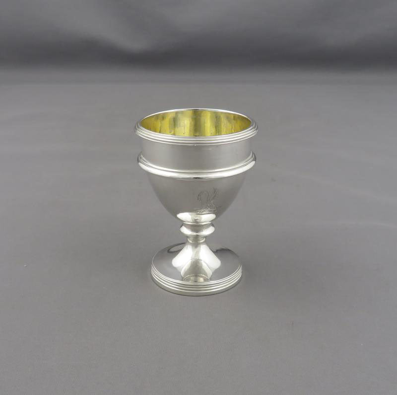 George III Sterling Silver Egg Cruet - JH Tee Antiques