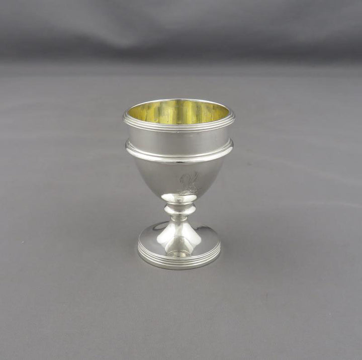 George III Sterling Silver Egg Cruet - JH Tee Antiques