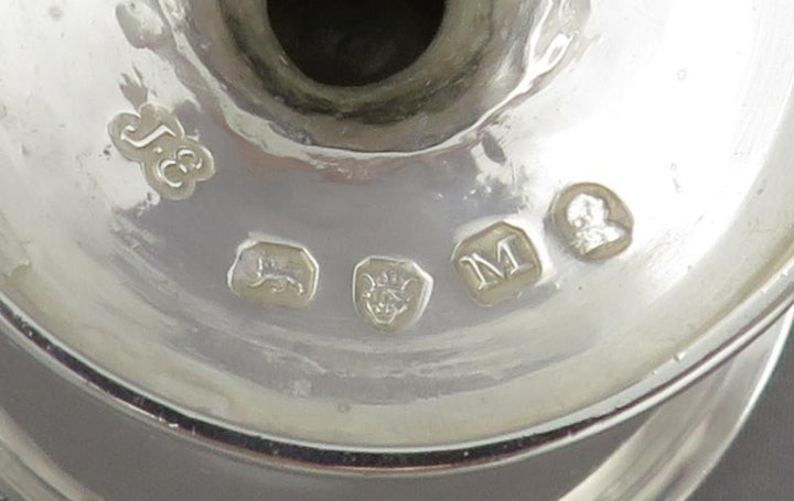 George III Sterling Silver Egg Cruet - JH Tee Antiques