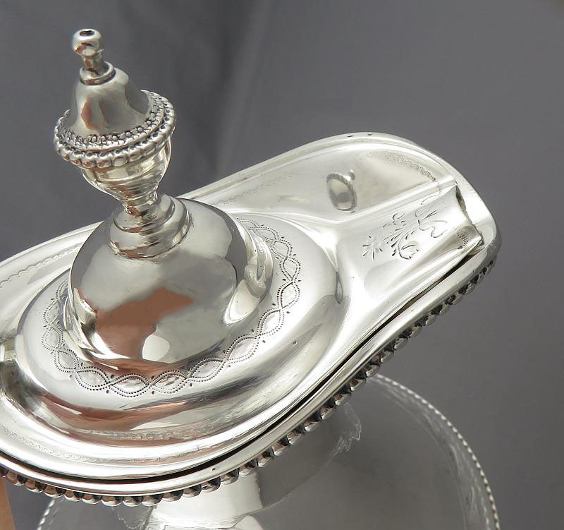 George III Sterling Silver Hot Water Jug - JH Tee Antiques