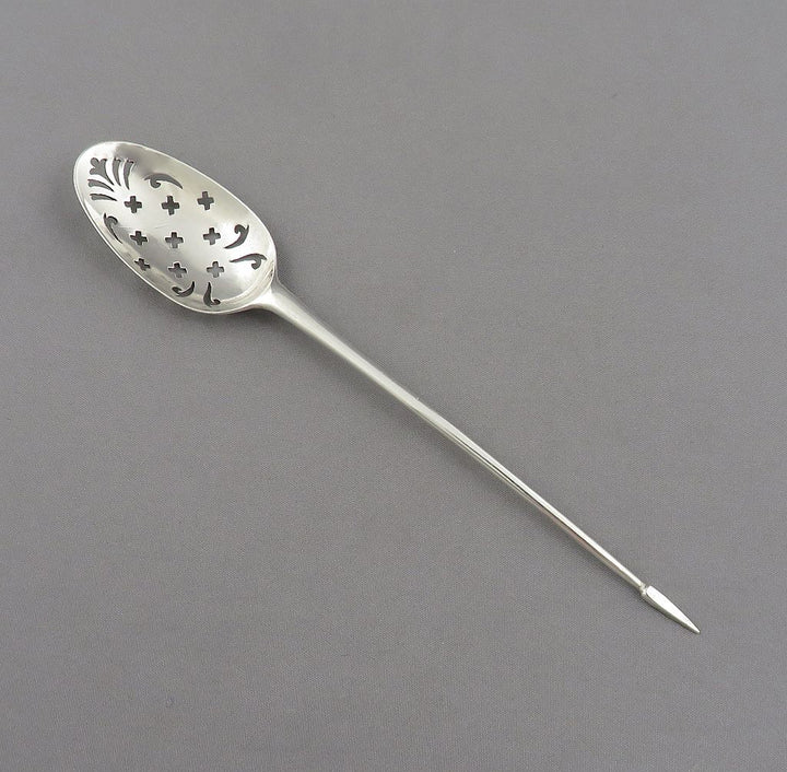 George III Silver Mote Spoon - JH Tee Antiques