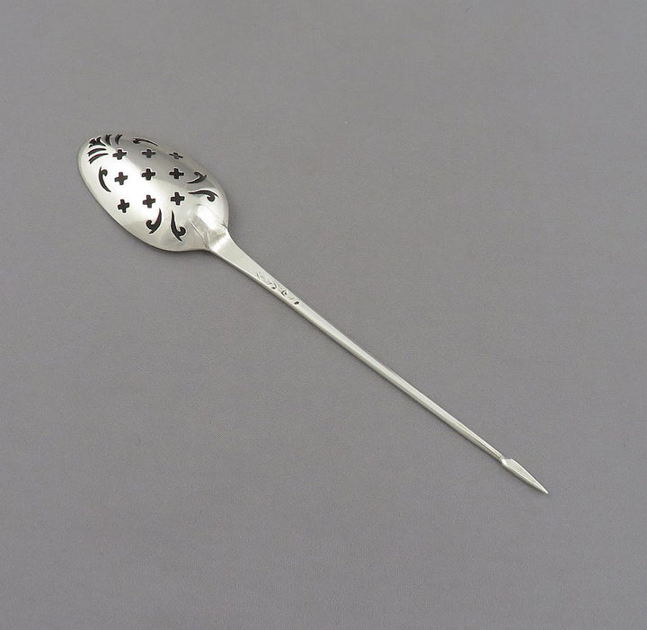 George III Silver Mote Spoon - JH Tee Antiques