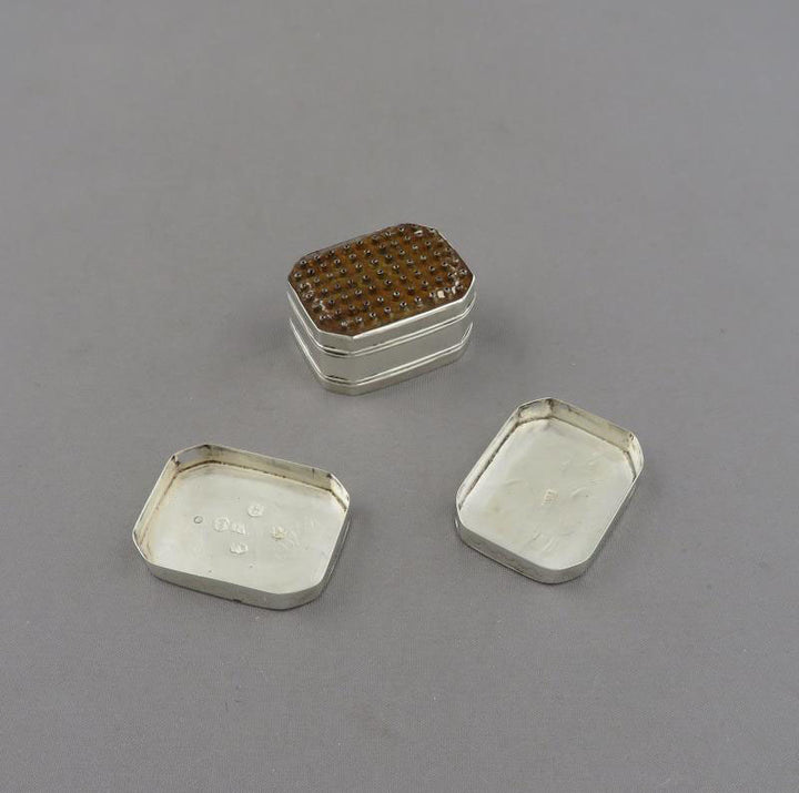 George III Silver Nutmeg Grater - JH Tee Antiques