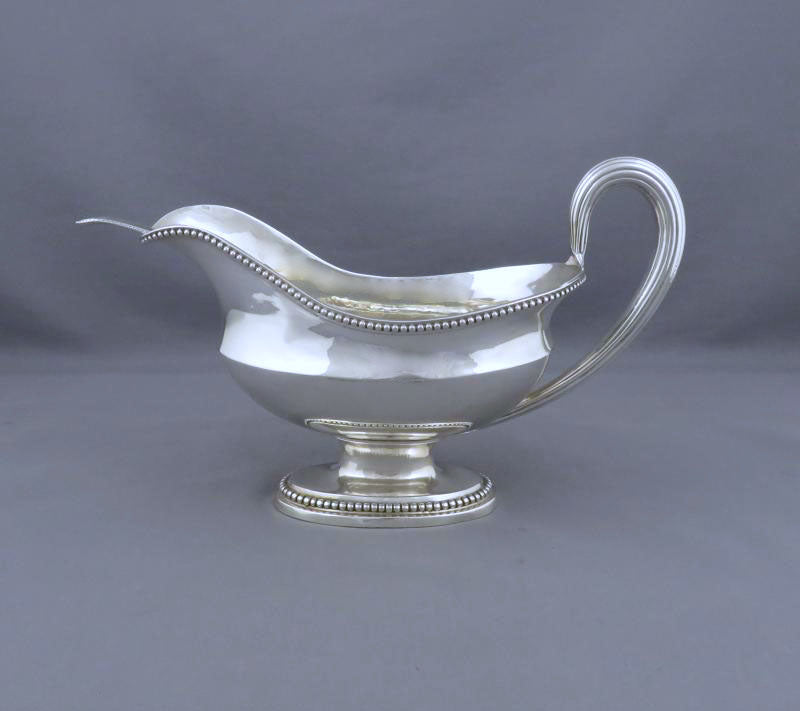 George III Sterling Silver Sauce Boat - JH Tee Antiques