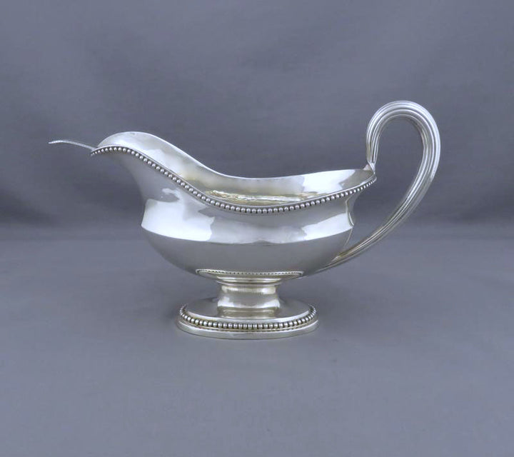George III Sterling Silver Sauce Boat - JH Tee Antiques