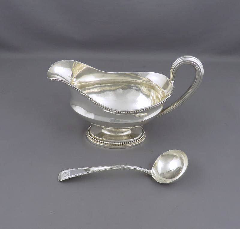 George III Sterling Silver Sauce Boat - JH Tee Antiques
