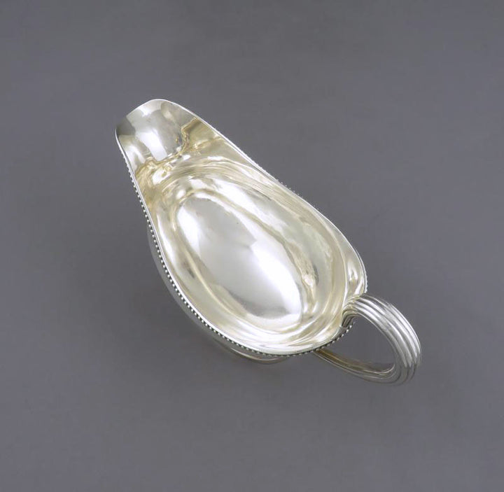 George III Sterling Silver Sauce Boat - JH Tee Antiques