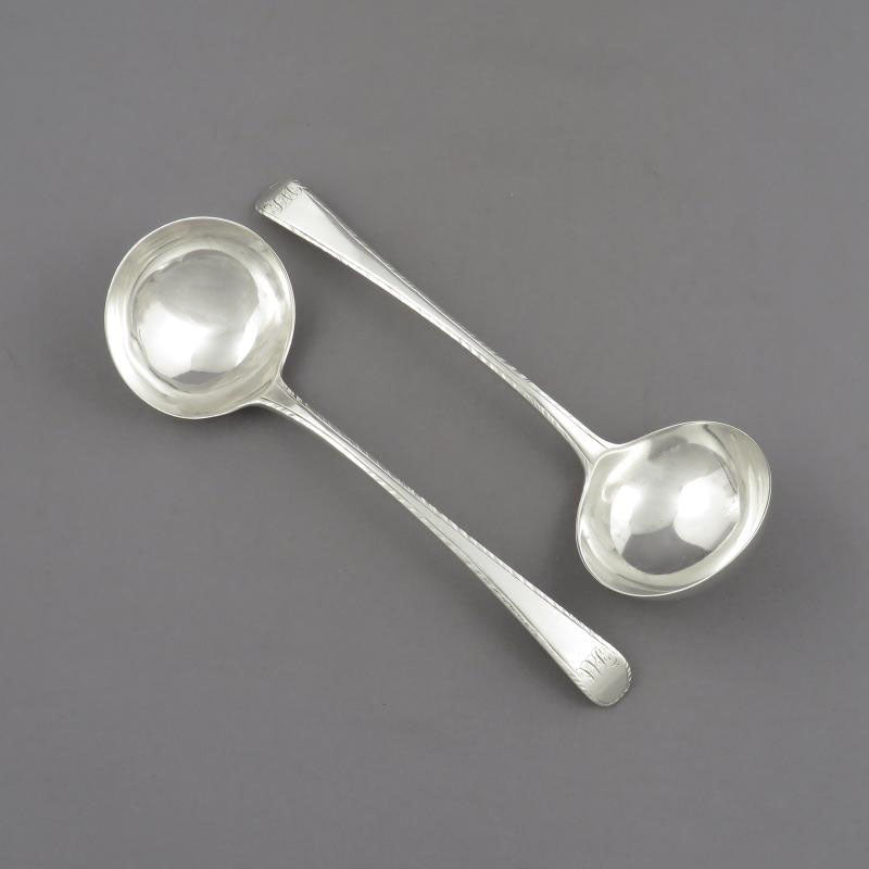 George III Sterling Silver Sauce Ladles - JH Tee Antiques