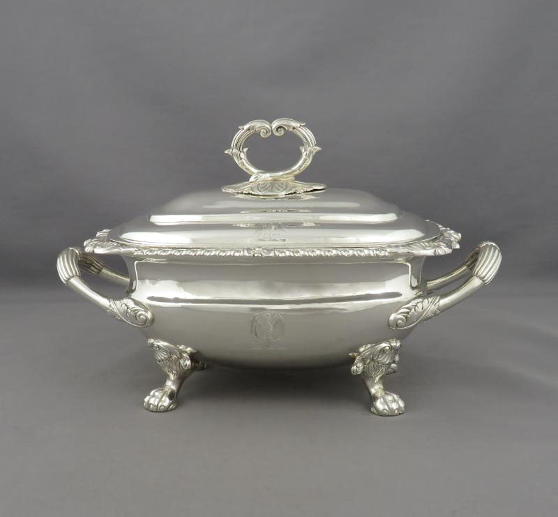 George III Sterling Silver Sauce Tureen - JH Tee Antiques