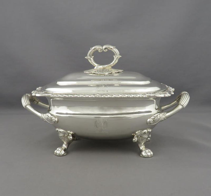 George III Sterling Silver Sauce Tureen - JH Tee Antiques
