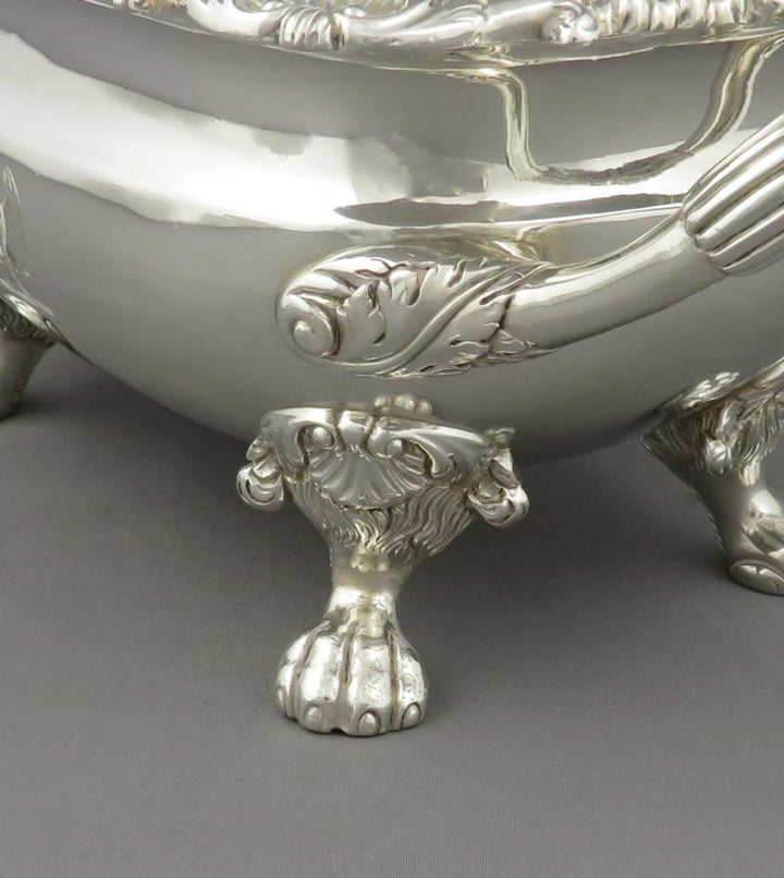 George III Sterling Silver Sauce Tureen - JH Tee Antiques