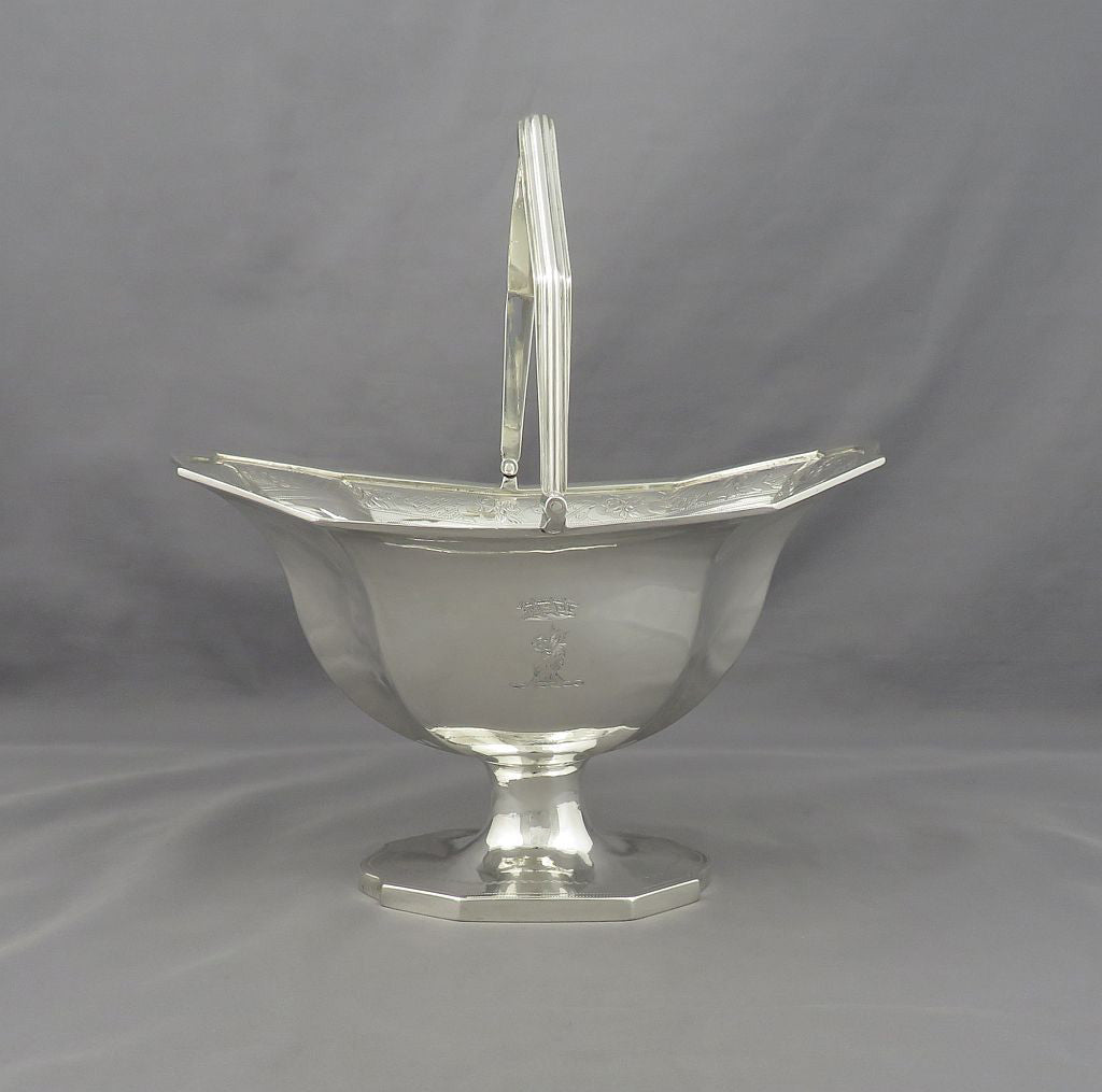 George III Silver Sugar Basket - JH Tee Antiques