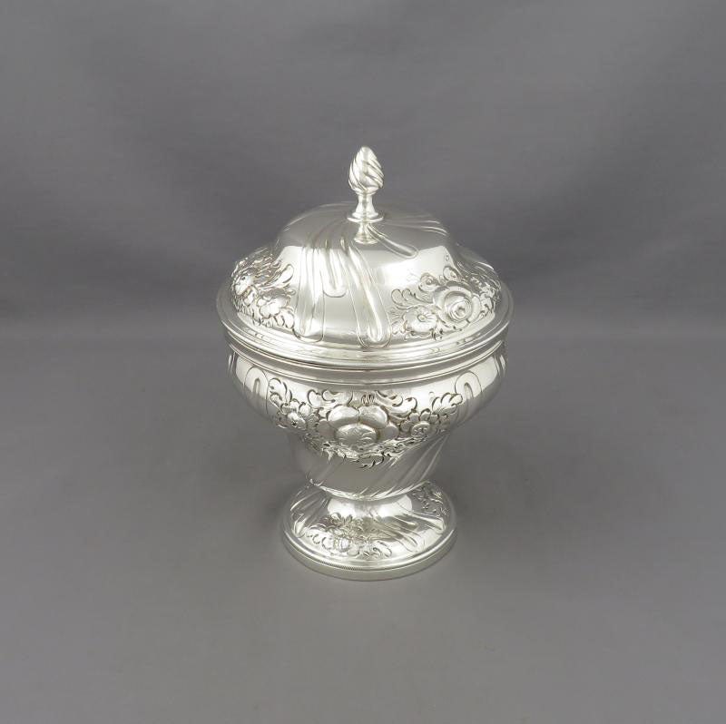 George III Rococo Silver Sugar Bowl - JH Tee Antiques