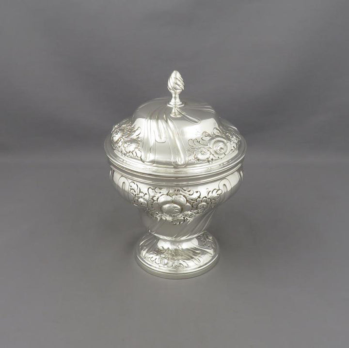 George III Rococo Silver Sugar Bowl - JH Tee Antiques