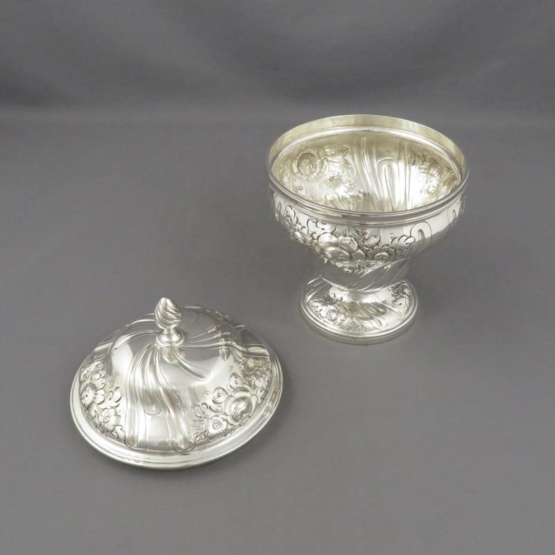 George III Rococo Silver Sugar Bowl - JH Tee Antiques