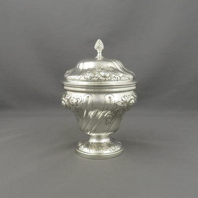 George III Rococo Silver Sugar Bowl - JH Tee Antiques