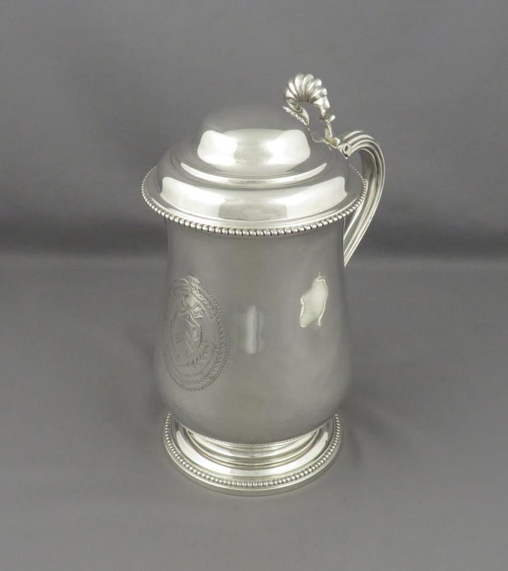 George III Silver Tankard - JH Tee Antiques