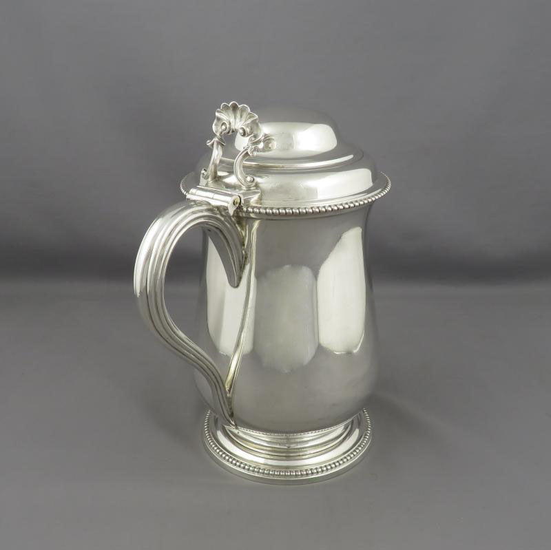 George III Silver Tankard - JH Tee Antiques
