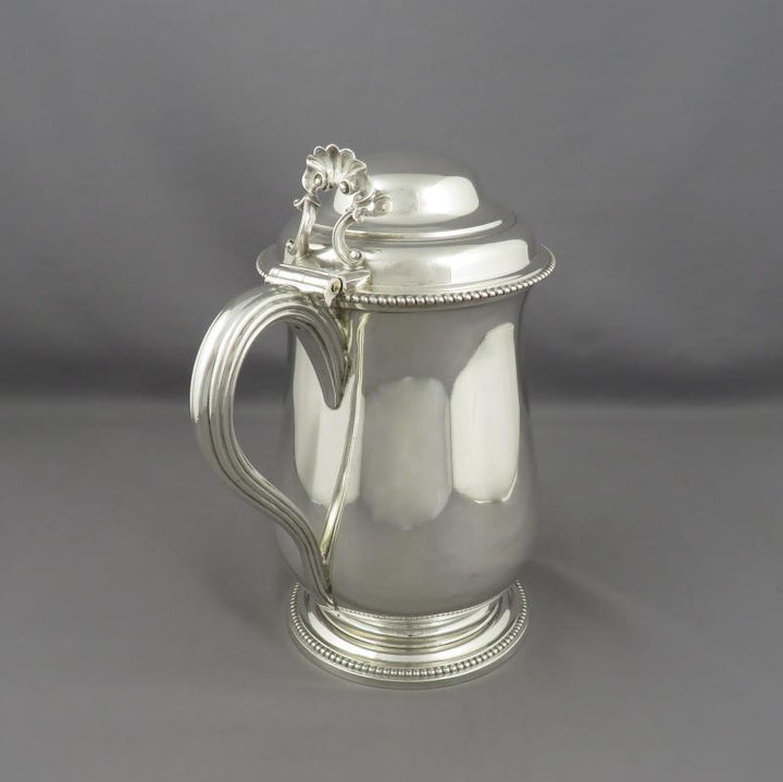 George III Silver Tankard - JH Tee Antiques