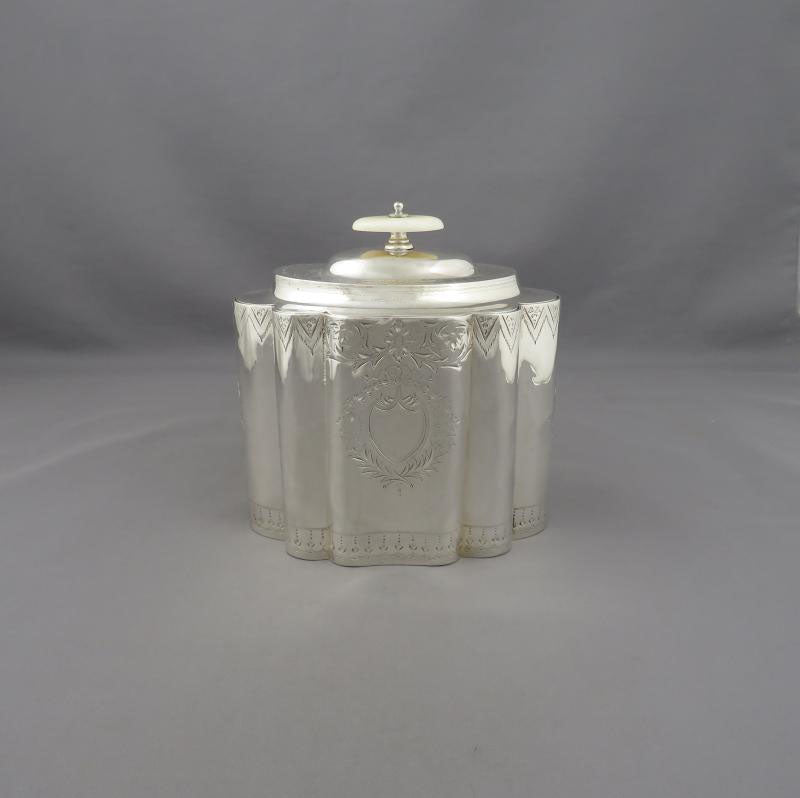 George III Sterling Silver Tea Caddy - JH Tee Antiques