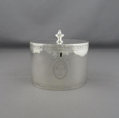 George III Silver Tea Caddy - JH Tee Antiques