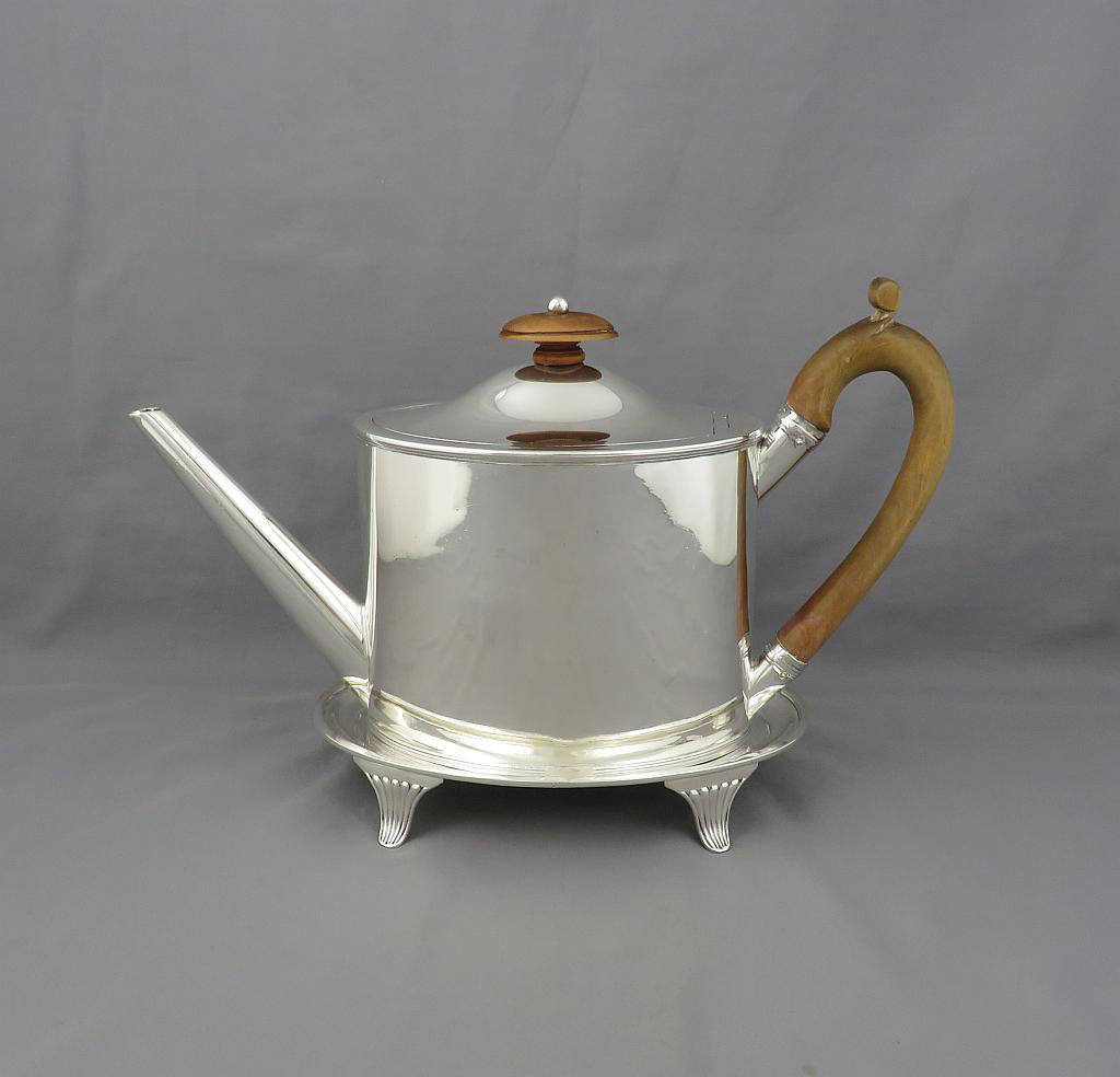 George III Silver Teapot and Stand - JH Tee Antiques