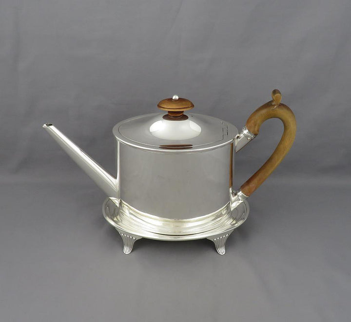 George III Silver Teapot and Stand - JH Tee Antiques