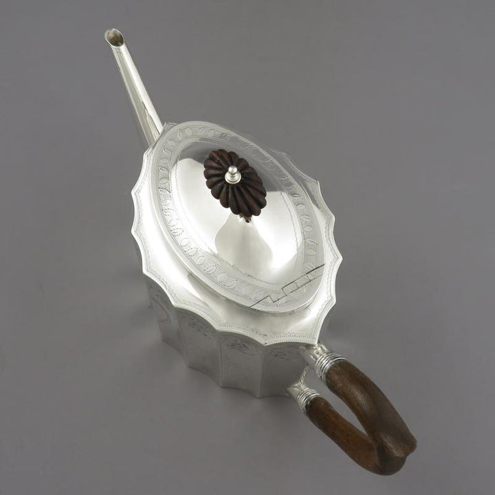 George III Silver Teapot and Stand - JH Tee Antiques
