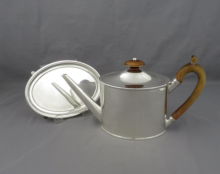 George III Silver Teapot and Stand - JH Tee Antiques