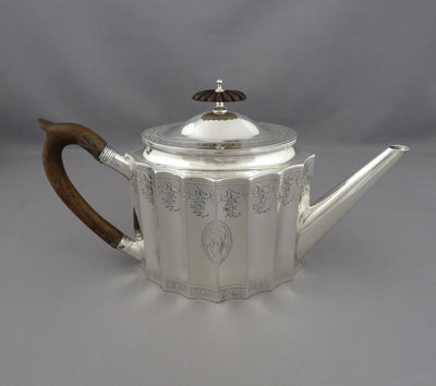 George III Silver Teapot and Stand - JH Tee Antiques