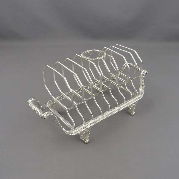 George III Sterling Silver Toast Rack - JH Tee Antiques