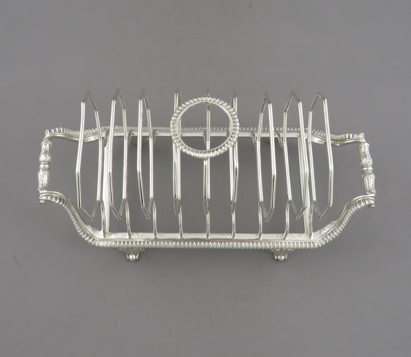 George III Sterling Silver Toast Rack - JH Tee Antiques