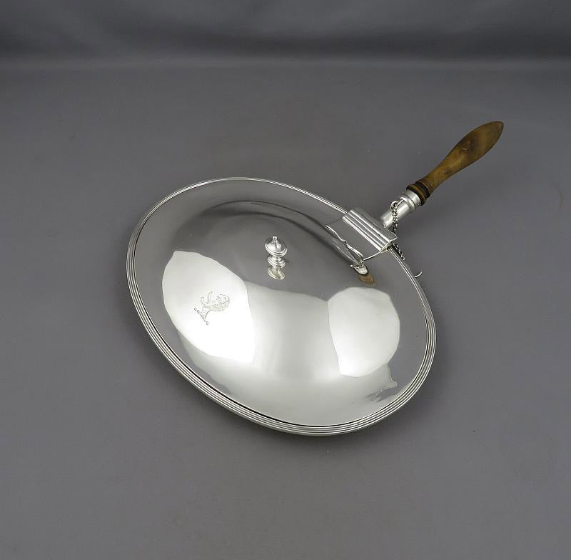 George III Sterling Silver Toasted Cheese Dish - JH Tee Antiques