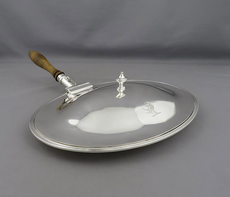 George III Sterling Silver Toasted Cheese Dish - JH Tee Antiques