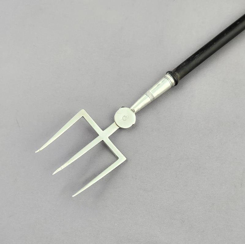 George III SIlver Toasting Fork - JH Tee Antiques