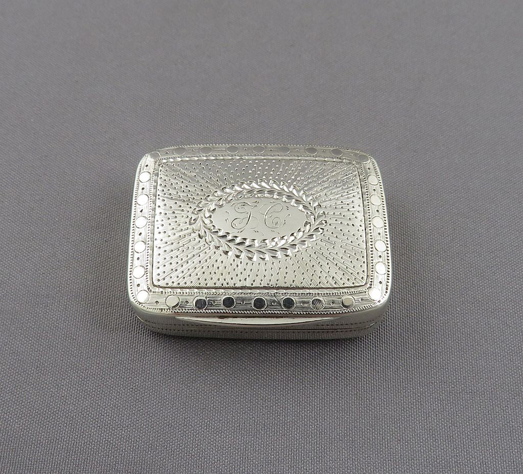 George III Sterling Silver Vinaigrette - JH Tee Antiques