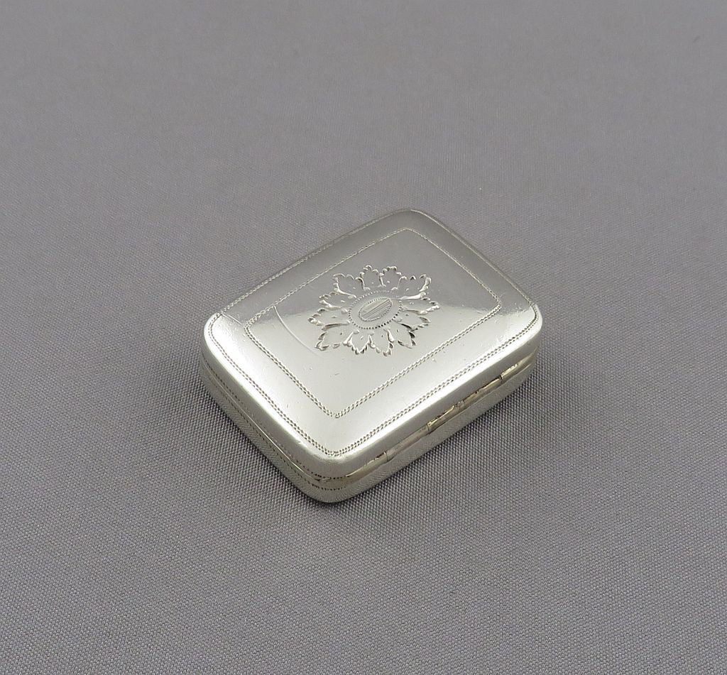 George III Sterling Silver Vinaigrette - JH Tee Antiques