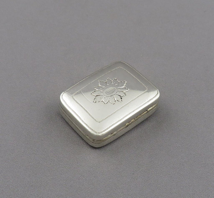 George III Sterling Silver Vinaigrette - JH Tee Antiques