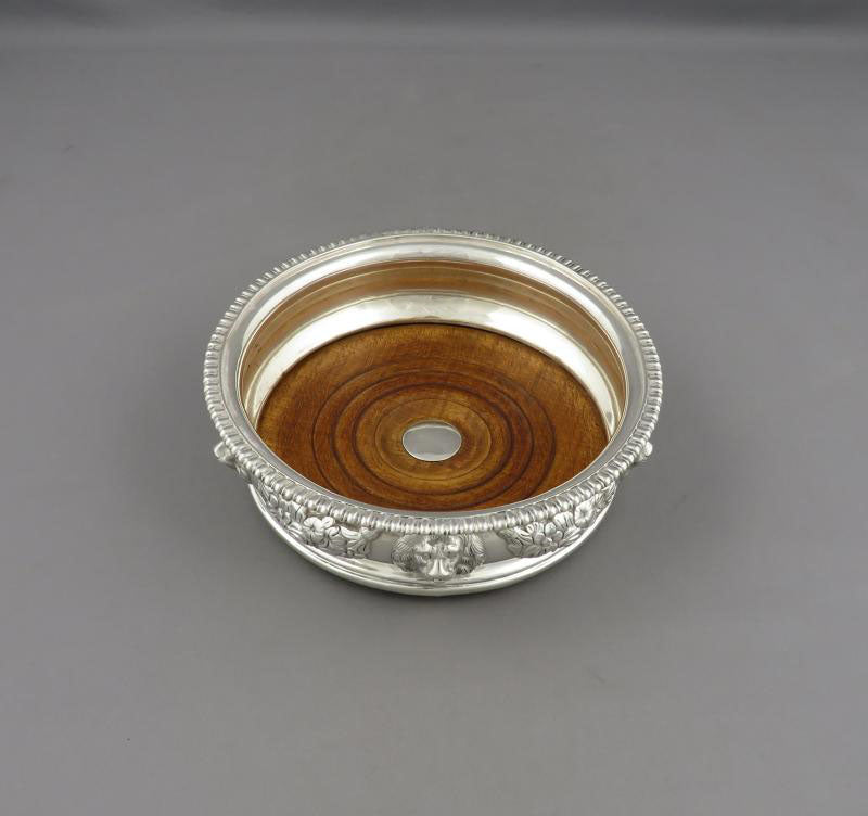 George III Sterling Silver Wine Coasters - JH Tee Antiques