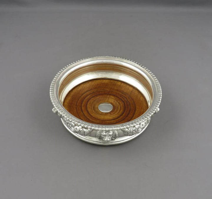 George III Sterling Silver Wine Coasters - JH Tee Antiques