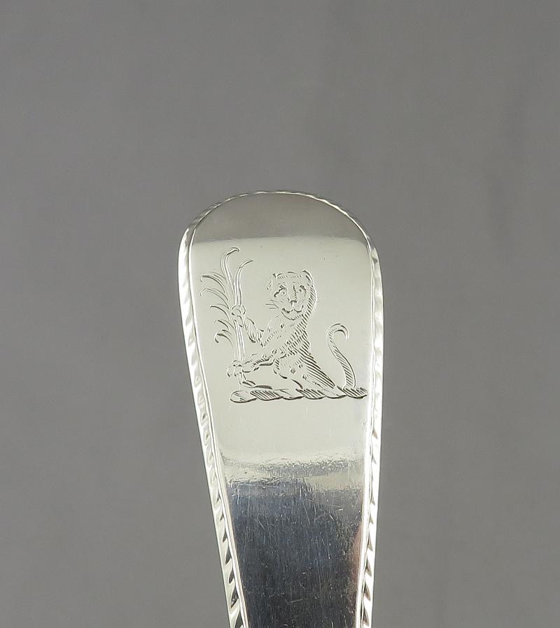 George III Silver Soup Ladle - JH Tee Antiques